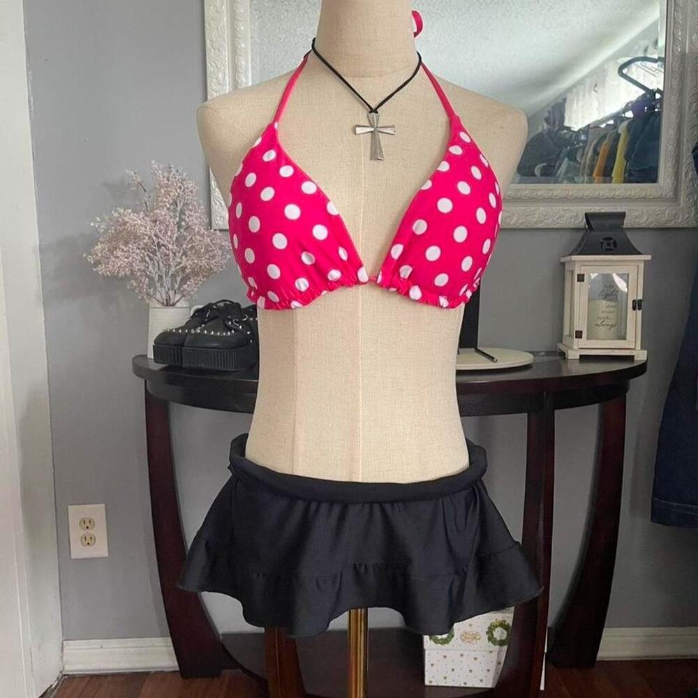 Y2k polka dot bikini set